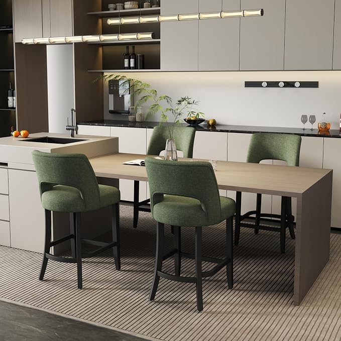VKNOW Bar Stools Set of 4, Modern Counter Stools - Image 5