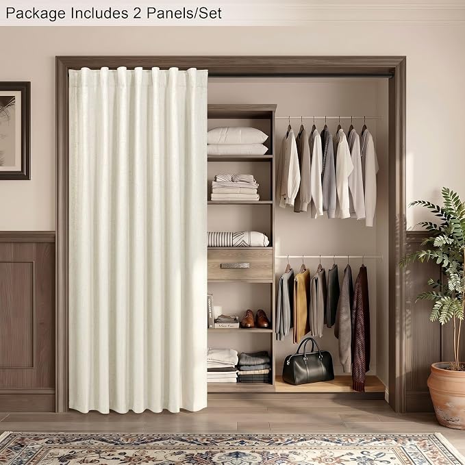 Neutral 80 Inch Nursery Blackout Curtains - Image 6