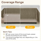 2 Pieces Sectional Couch Covers L Shaped Cover XXL Quicksand | Thick Washable - Image 5