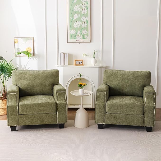 Oversized Accent Chair Set of 2 by Fryruwa