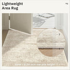 Soalmost Hallway Runner Rug 2'6" x 14' Washable Long Kitchen Rugs Beige | - Image 7