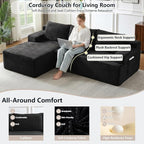 96" Cloud Sectional Couch with L-Shape Chaise, Modular Comfy Sofa Chaise Longue - Image 3