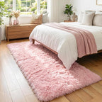 Pink Runner Rugs for Girls Bedroom, Plush Fluffy Hallway Rug 2x6 Ft | Kawaii - Image 4