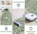Yamaziot 2x5 Washable Hallway Runner Rug Non Slip Floral Carpet, Sage Green | - Image 4