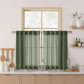 Short Linen Curtains 36 Inch Length by Nanspring