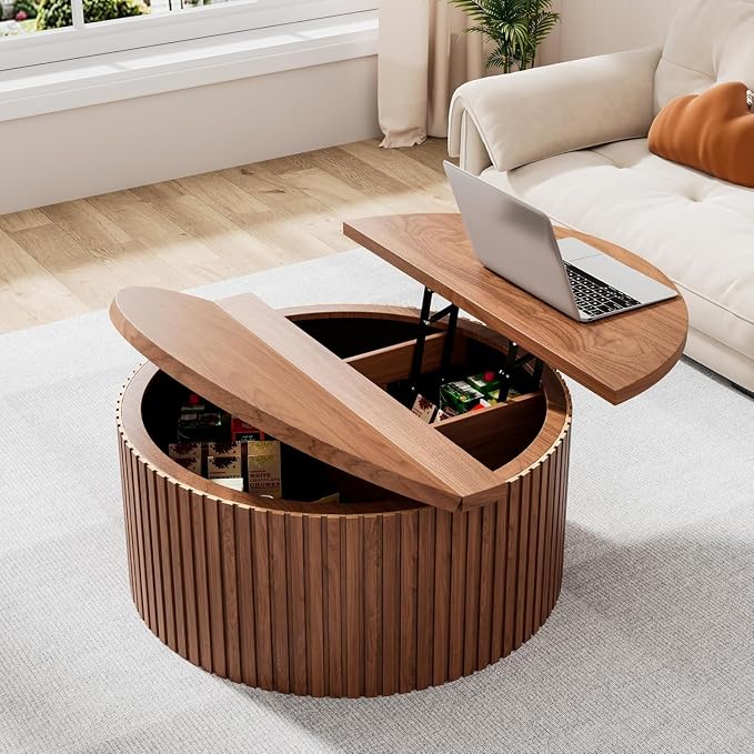 Fsbecl Fluted Lift Top Coffee Table - Image 3