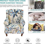 KRFOONN Stretch Wing Chair Slipcovers Printed 2 Piece Wingback Chair Covers - Image 5