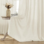 Joydeco Linen Curtains 2 Panel Set, Ivory on Linen Curtains 96 Inch Long - Image 4