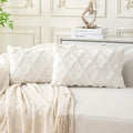Set of 2 Soft Moroccan Throw Pillow Covers 12x20 Inch Plush Boho Decorative by Cozoomy