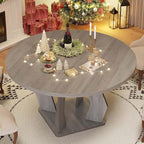IBF Round Dining Table, Farmhouse Pedestal Dining Tables - Image 4
