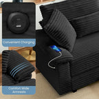 SUNWAVE 74" W Double Chaise Lounge Chair Indoor, Oversized Loveseat - Image 5