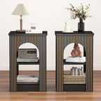 weselon End Table Set of 2, Mid-Century Modern Side Table - Image 9
