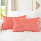 CaliTime Decorative Couch Throw Pillow Covers 26 X 16 Inches Living Coral | by CaliTime