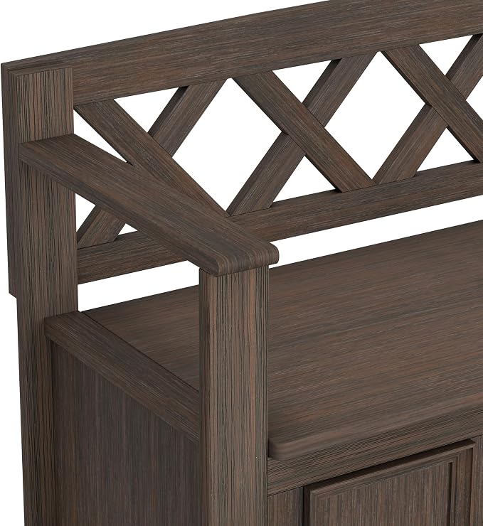 SIMPLIHOME Amherst Entryway Storage Bench - Image 8