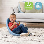 ECR4Kids Plastic Leaf Scoop Floor Rocker Seat, Classroom Furniture, Powder Blue - Image 6