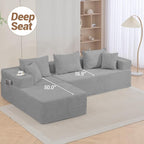 105'' Cloud Sectional Couch, Modular L-Shaped Boneless Sectional Sofa, Corduroy - Image 5