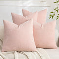 Set of 4 Soft Textured Decorative Throw Pillow Covers 22x22 Inch Cozy Farmhouse by Cozoomy
