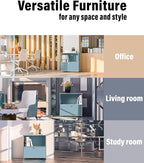 32.5-Inch Flip-Top Side Table & Buffet Cabinet - Image 7