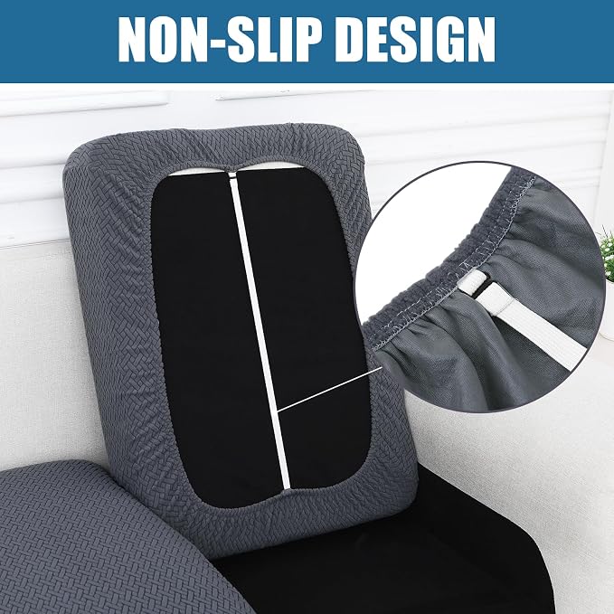 Smiry Waterproof Couch Cushion Covers, Stretch Jacquard Thick Sofa Cushion - Image 3