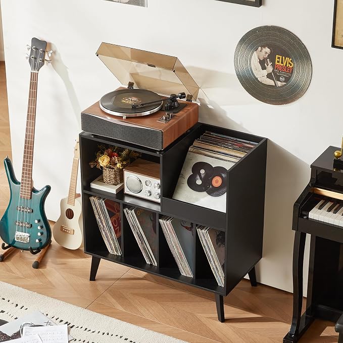 LELELINKY Large Record Player Stand, Turntable Stand - Image 6
