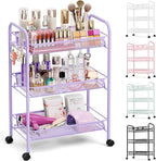 TOOLF 3-Tier Metal Rolling Cart, Mesh Wire Easy Assemble Utility Cart, Storage by TOOLF