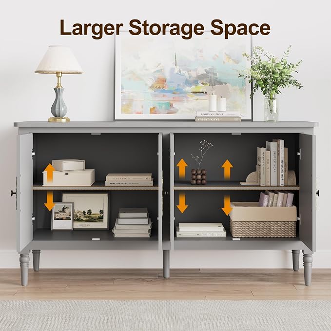 RoyalCraft 118" Buffet Cabinet - Image 4