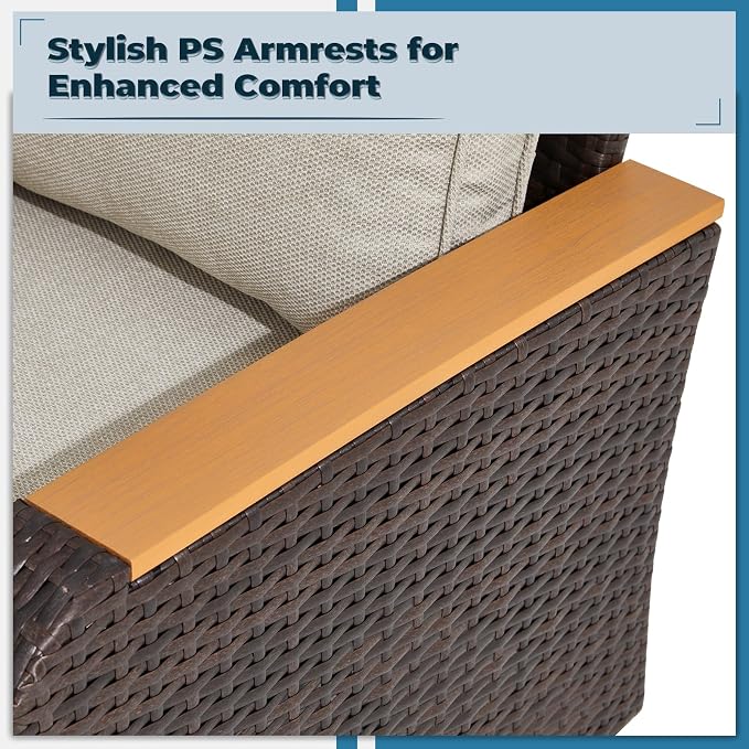 5 Pieces Outdoor Furniture Set - Image 6