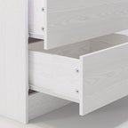 LIKIMIO Night Stand with Charging Station, Modern White Nightstand with LED - Image 6