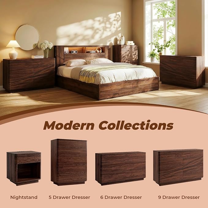 ACCOHOHO 9 Drawer Dresser for Bedroom, Large Storage Chest of Drawers, TV Stand - Image 3