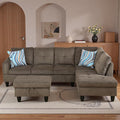 97.5" L Shaped Couch Set, Modular Sectional Couches by Topcomfy