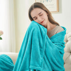 BEDELITE Fleece Blanket Soft Plush King Size Bed Blanket Peacock 108"x90" | - Image 4