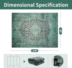 8x10 Green Washable Area Rugs for Living Room, Dining Room, Playroom | Ultra - Image 2