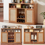 Lerliuo Rattan Wine Cabinet - Image 6