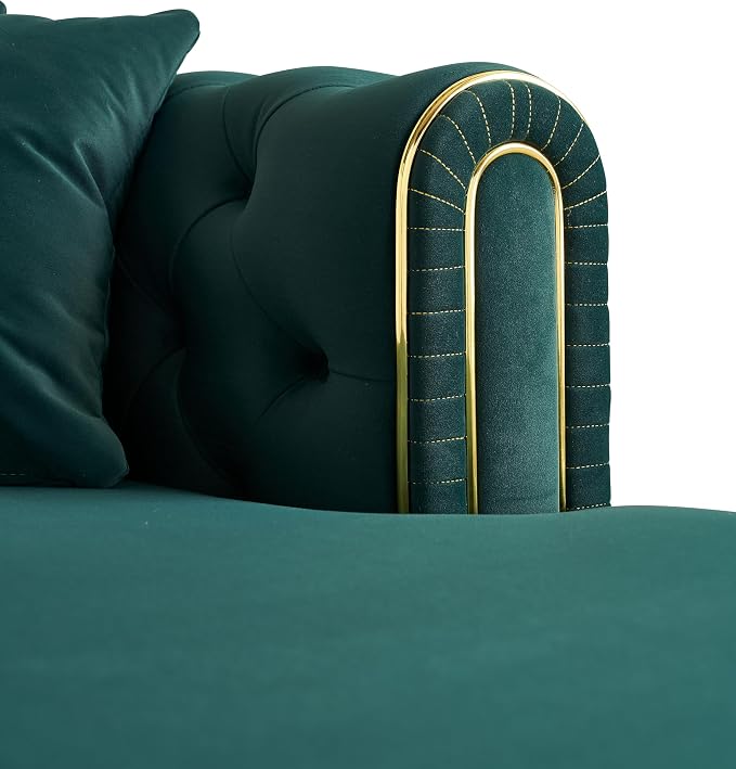 66.9" W Velvet Chaise Lounger - Image 5