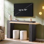 OKD 63 Inch Modern Entryway Console Table, Solid Geometry Accent Sofa Table - Image 7
