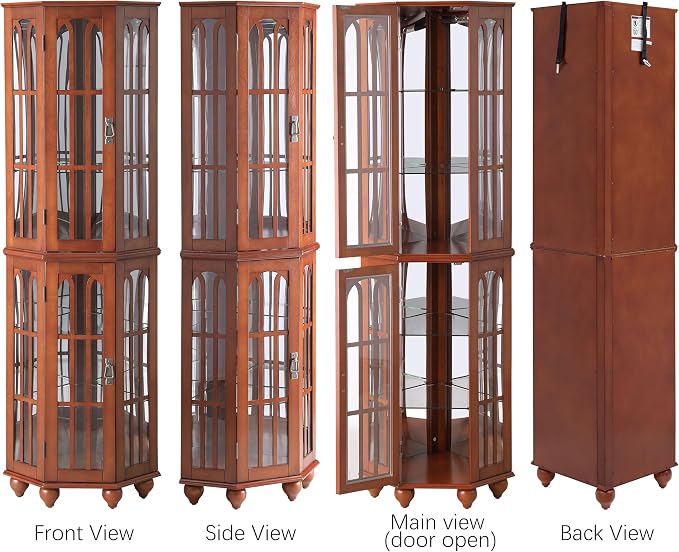 Glass Corner Display Cabinet - Image 9