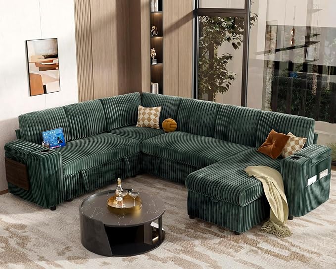 Vipbear 111" Modular Sectional Sleeper Sofa - Image 2