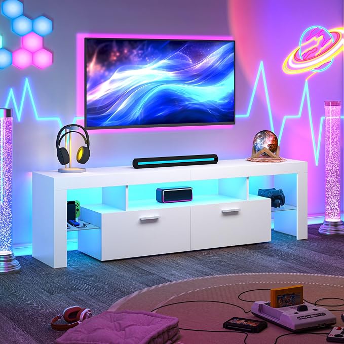 Clikuutory Modern Lighting 63 inch TV Stand - Image 2