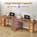 SEDETA Farmhouse 96.5" Computer Desk - Image 5