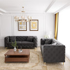DAMAIFROM 75" Sofa Couch Mid Century Modern Velvet Couch Tufted Button Sofa - Image 6