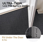 Indoor Front Door Mat Entryway Rug Non Slip Washable Black 2x3 ft | Front Entry - Image 3