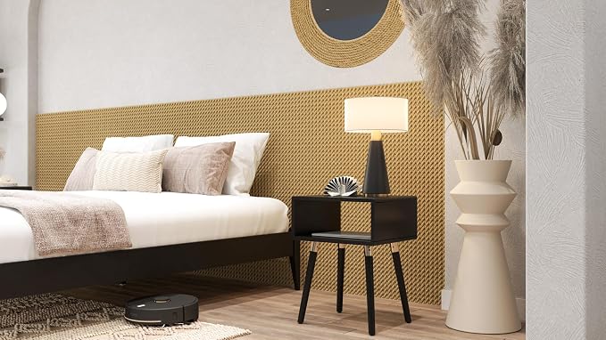 Bme Dinkee Solid Wood Nightstand, Fully Assembled, Without Drawer - Image 8