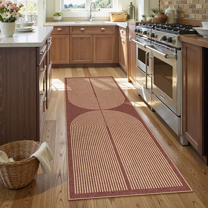 Lahome Modern Rainbow Easy Jute 2x6 Runner Rug - Image 2