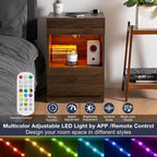 HOMMPA Open Shelf LED Nightstand - Image 4