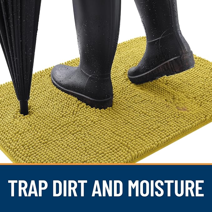 OLANLY Dog Door Mat for Muddy Paws 24x16, Super Absorbent Chenille Mud Mat | - Image 2