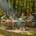 Camping Chair Set of 3, Outdoor Folding Camping Chairs - Image 2