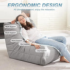 Hobestluk Giant Bean Bag Chair Lazy Floor Sofa, Memory Foam Fireside Sofa - Image 4