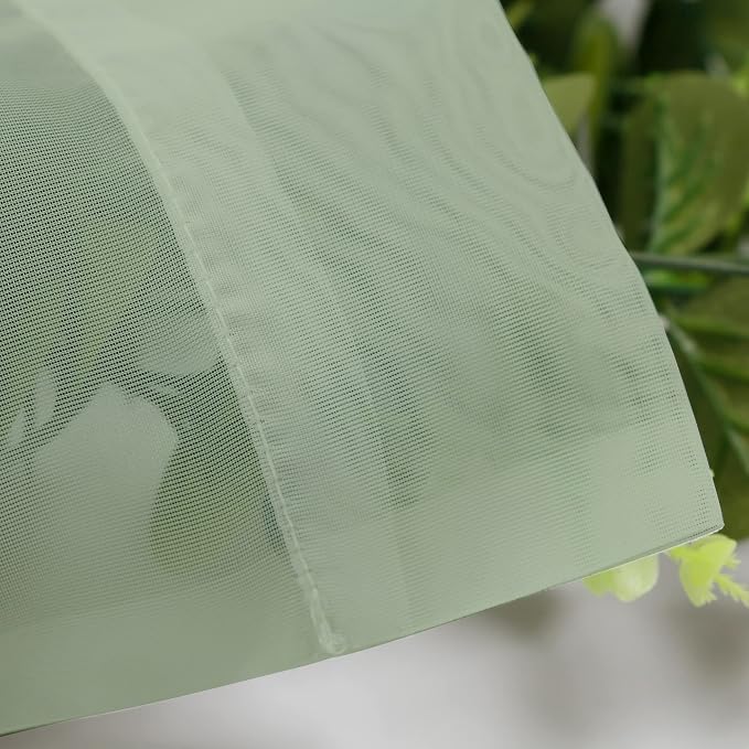 Chyhomenyc Sage Green Sheer Valance - Image 7