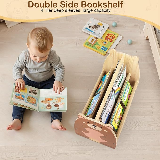 Toddler Bookshelf Double-Sided - Image 3