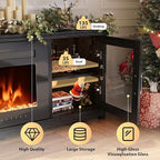 MXV 80" Fireplace TV Stand, Modern Entertainment Center - Image 4
